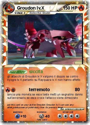 Pokemon Groudon lv.X