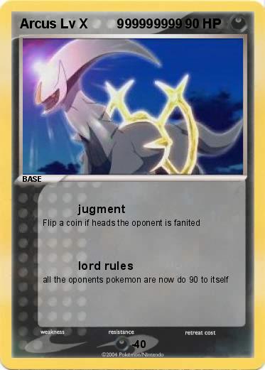Pokemon Arcus Lv X        999999999