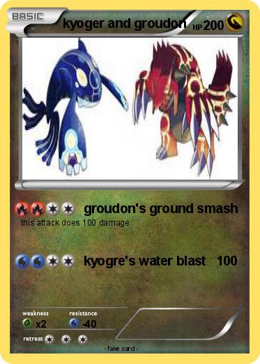Pokemon kyoger and groudon