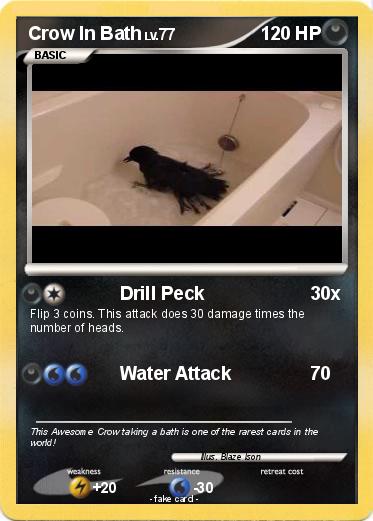 Pokemon Crow In Bath