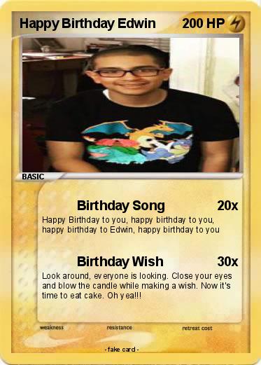 Pokemon Happy Birthday Edwin