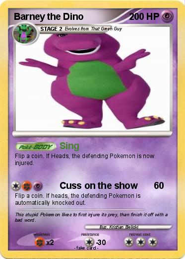 Pokemon Barney the Dino