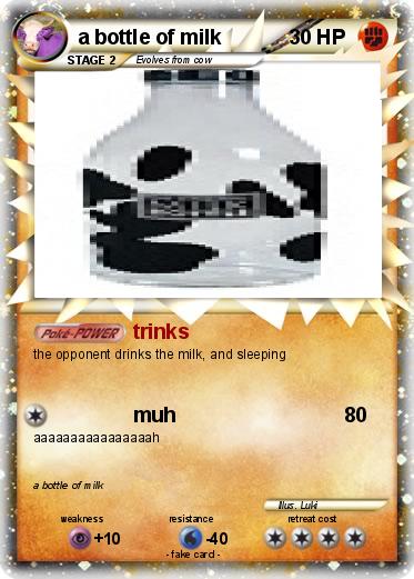 Pokemon a bottle of milk