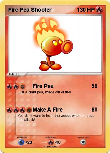 Pokemon Fire Pea Shooter