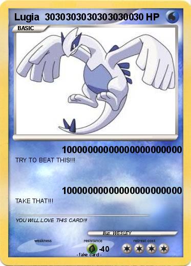 Pokemon Lugia  30303030303030300