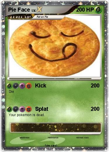 Pokemon Pie Face Pokemon Pie Face
