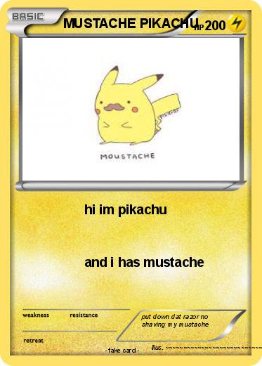 Pokemon MUSTACHE PIKACHU