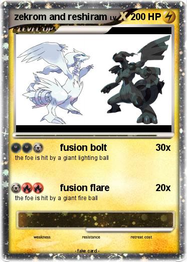 Pokemon zekrom and reshiram
