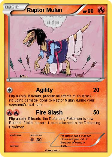 Pokemon Raptor Mulan