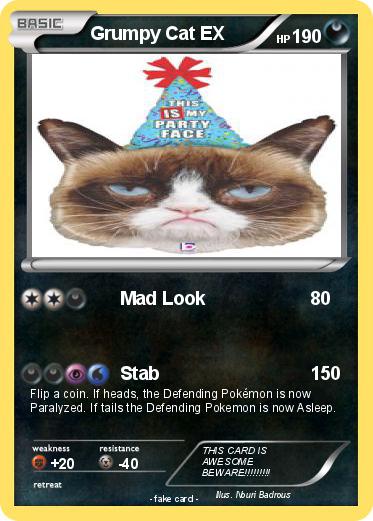 Pokemon Grumpy Cat EX