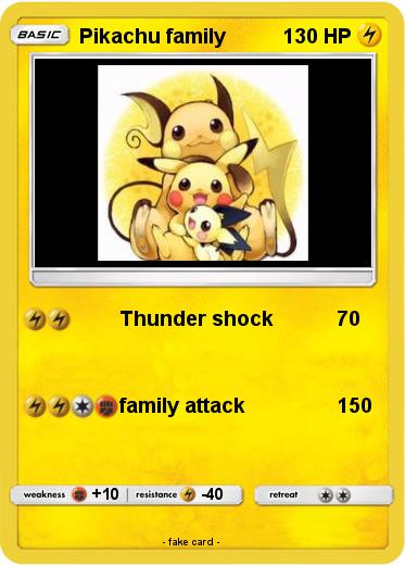 Pokemon Pikachu family