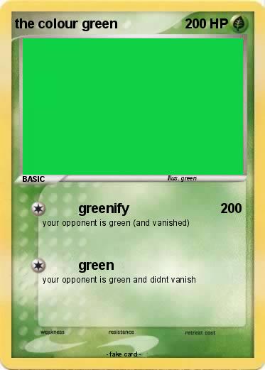 Pokemon the colour green