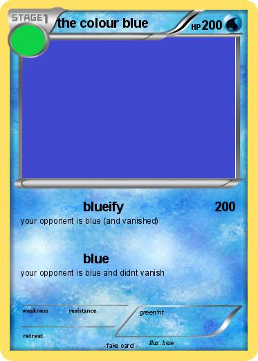 Pokemon the colour blue
