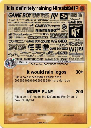 Pokemon It is definitely raining Nintendo
