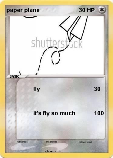 Pokemon paper plane
