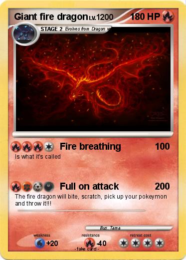 Pokemon Giant fire dragon