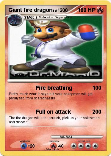 Pokemon Giant fire dragon