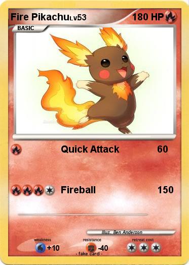 Pokemon Fire Pikachu
