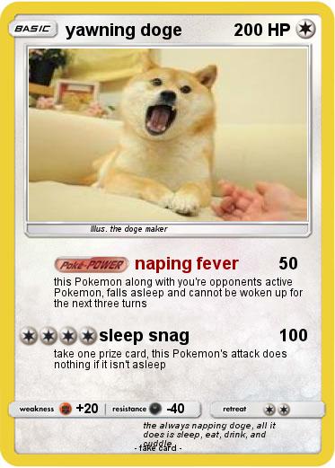 Pokemon yawning doge