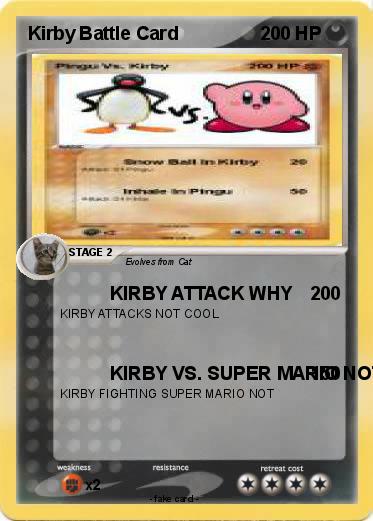 Pokemon Kirby Battle Card