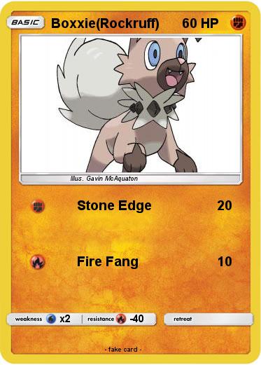 Pokemon Boxxie(Rockruff)