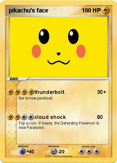 Pokemon pikachu's face
