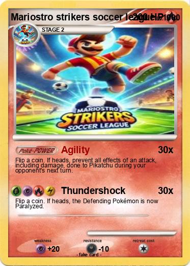 Pokemon Mariostro strikers soccer league