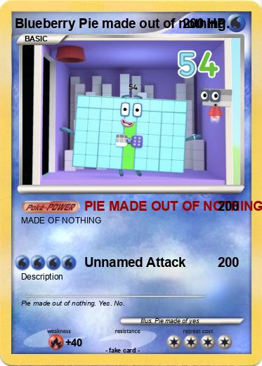 Pokemon Blueberry Pie made out of nothing.