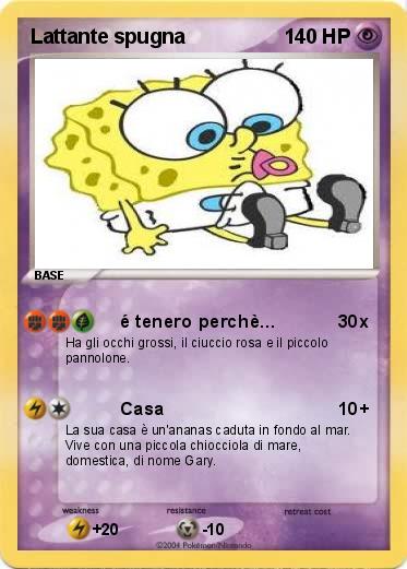 Pokemon Lattante spugna