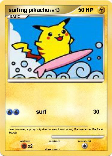 Pokemon surfing pikachu