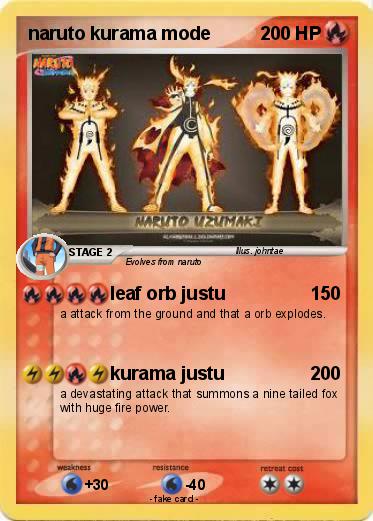 Pokemon naruto kurama mode