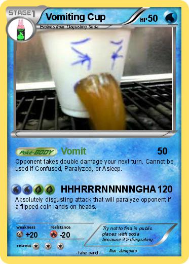 Pokemon Vomiting Cup