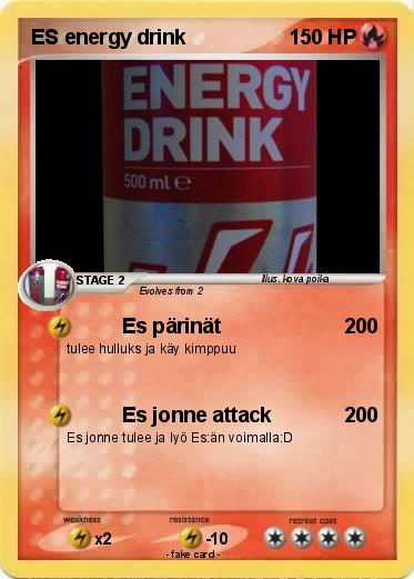 Pokemon ES energy drink