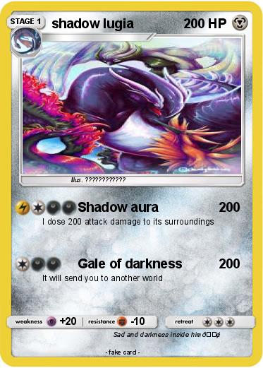 Pokemon shadow lugia