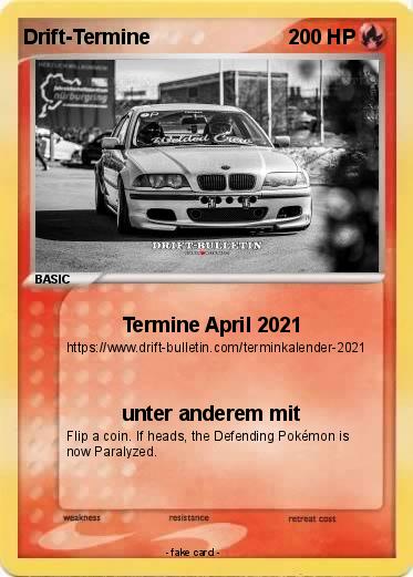 Pokemon Drift-Termine