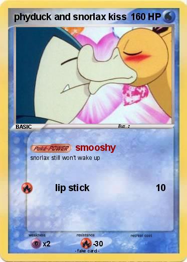 Pokemon phyduck and snorlax kiss