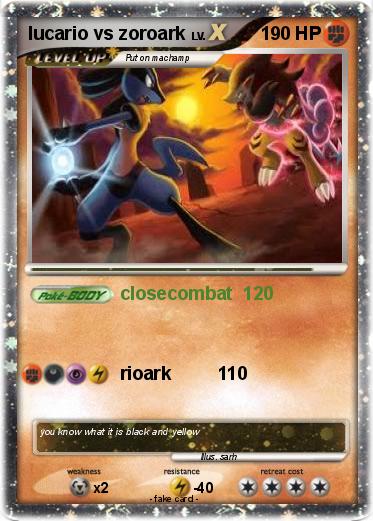 Pokemon lucario vs zoroark