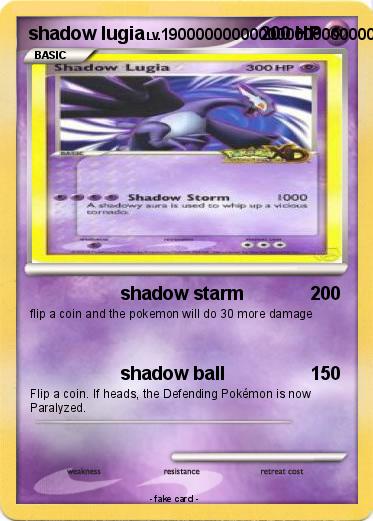 Pokemon shadow lugia
