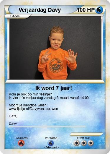 Pokemon Verjaardag Davy