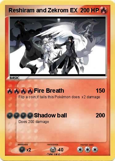 Pokemon Reshiram and Zekrom EX