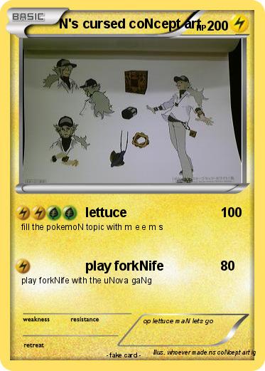 Pokemon N's cursed coNcept art