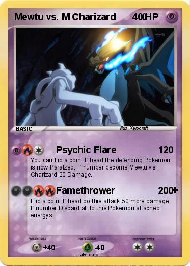 Pokemon Mewtu vs. M Charizard          0