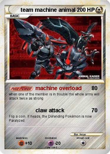 Pokemon team machine animal