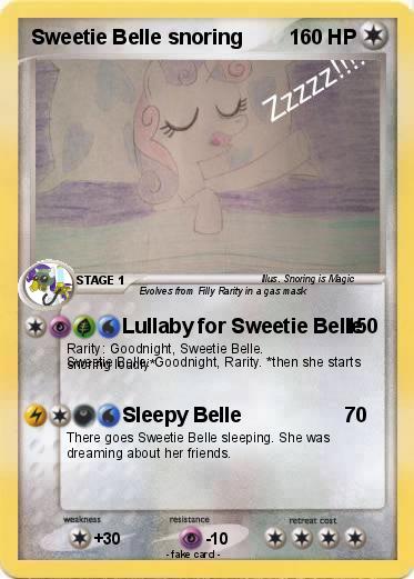 Pokemon Sweetie Belle snoring