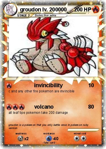 Pokemon groudon lv. 200000