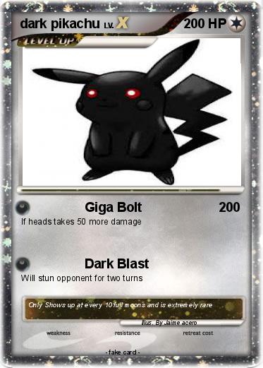 Pokemon dark pikachu