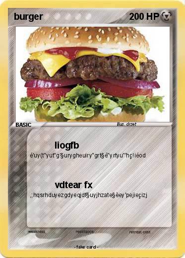 Pokemon burger