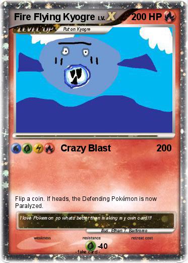 Pokemon Fire Flying Kyogre