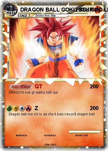 Pokemon DRAGON BALL GOKU SSJ GOD LIV.X