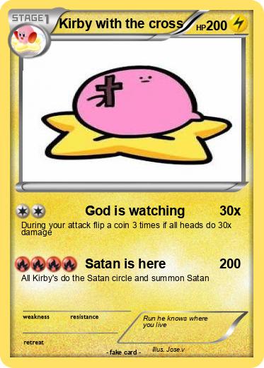 Pokemon Kirby with the cross